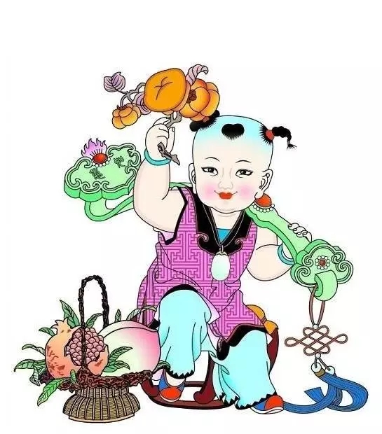 百子贺春图见者得福